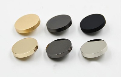 ZJ    金屬平面鈕扣  10mm  12mm  15mm  18mm  20mm  23mm  25mm  28mm  鋅合金電鍍 45度照